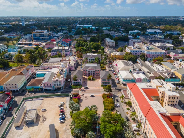 Edificio Del Parlamento Las Bahamas Vista Aérea Bay Street Centro — Foto de Stock