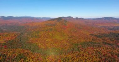 White Mountain Ulusal Ormanı, New Hampshire NH, ABD 'deki Sugar Hill Sahne Vista yakınlarındaki Kancamagus Otoyolu' na yapraklar dökülüyor..