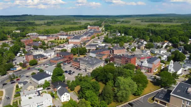 Westborough Historic Town Center Aerial View Main Street South Street — Stockvideo