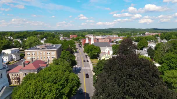 Westborough Centro Storico Vista Aerea Main Street South Street Nella — Video Stock