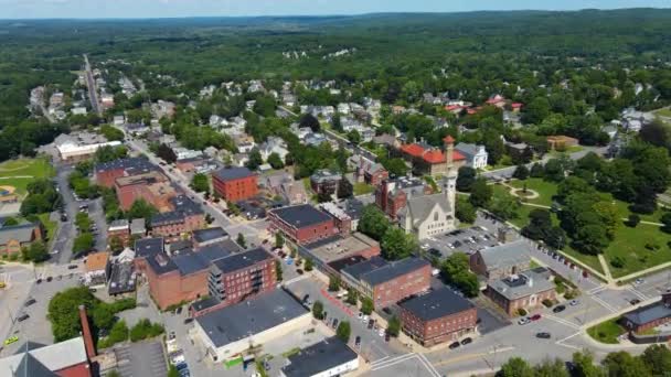 Clinton Historische Centrum Luchtfoto Bij Union Street High Street Worcester — Stockvideo