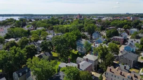 Vista Aérea Del Centro Histórico Salem Salem Common Ciudad Salem — Vídeos de Stock