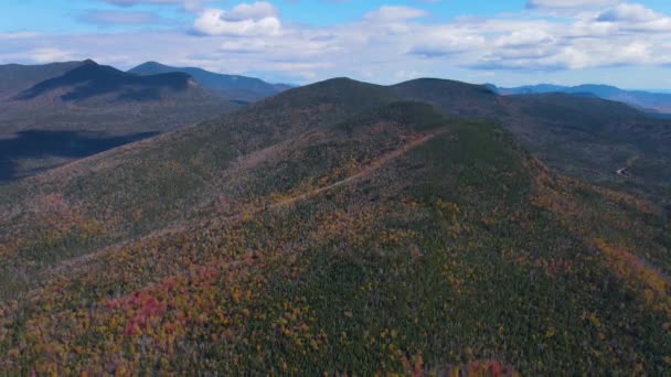 White Mountain National Forest Und Pemigewasset River Valley Fallen Laub — Stockvideo