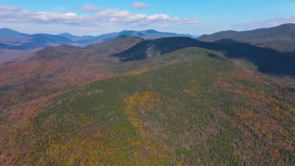 Bosque Nacional Montaña Blanca Valle Del Río Pemigewasset Caen Follaje — Vídeo de stock