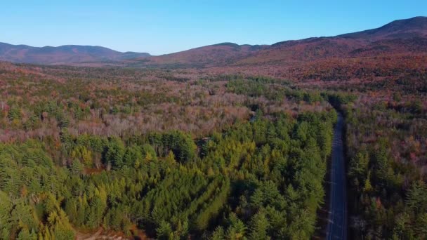 White Mountain National Forest Caduta Fogliame Sulla Kancamagus Highway Vista — Video Stock