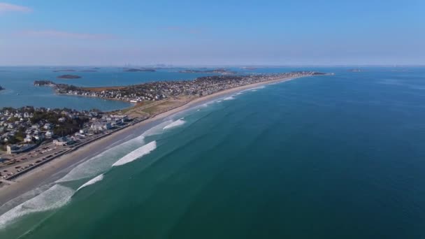 Nantasket Plajı Weir Nehri Hingham Körfezi Aeral Manzaralı Hull Massachusetts — Stok video