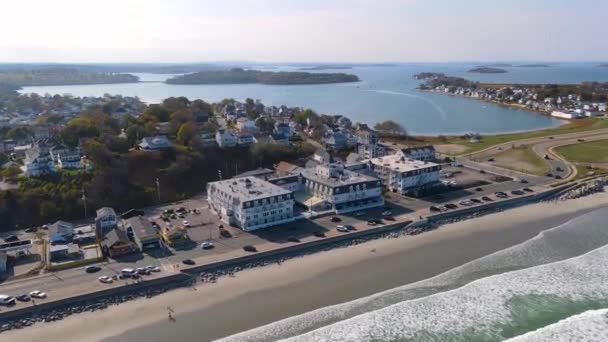 Nantasket Plajı Weir Nehri Hingham Körfezi Aeral Manzaralı Hull Massachusetts — Stok video