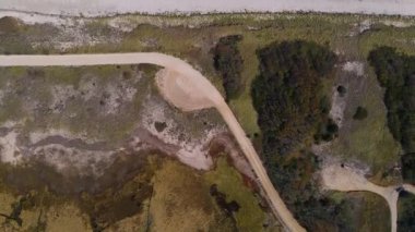 Long Island 'daki Duxbury Sahili ve Duxbury Körfezi hava manzaralı Massachusetts MA, ABD. 