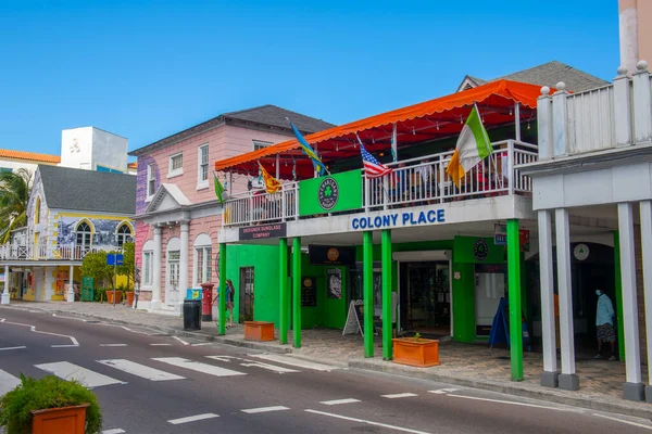 Edifício Comercial Histórico Bay Street Centro Histórico Nassau Nova Providência — Fotografia de Stock