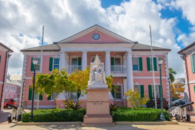 Bahama Parlamentosu binası Nassau şehir merkezindeki Bay Caddesi, New Providence Adası, Bahamalar. 