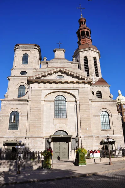 魁北克大教堂圣母院位于加拿大魁北克Qc老魁北克市世界遗产所在地 — 图库照片