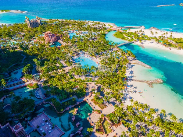 Adventure Park Aerial View Paradise Beach Lagoon Atlantis Hotel Paradise — Stock Photo, Image