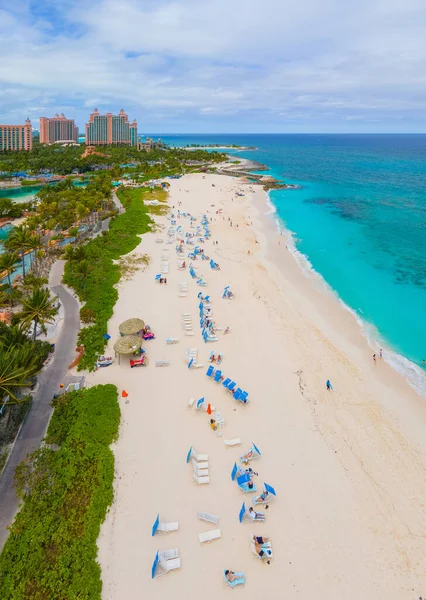 Paradise Beach Utsikt Över Luften Och Cove Reef Hotel Atlantis — Stockfoto