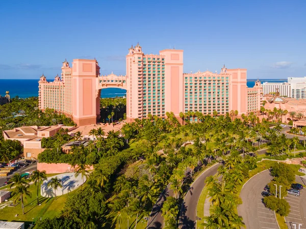 Vue Aérienne Tour Royale Atlantis Hotel Sur Paradise Island Bahamas — Photo