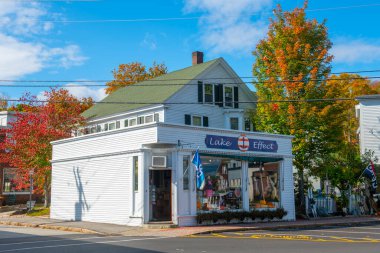 Lake Effect tarihi bir bina 51 Main Street Meredith, New Hampshire NH merkezi, ABD. 