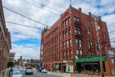 Garip Dostlar Binası 142 ana caddedeki Temple Caddesi tarihi şehir merkezi Nashua, New Hampshire NH, ABD.