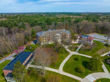Middlesex Community College Bedford Campus aerial view in 591 Springs Road in town of Bedford, Massachusetts MA, USA.  