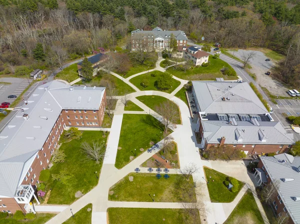 Middlesex Community College Bedford Campus aerial view in 591 Springs Road in town of Bedford, Massachusetts MA, USA.  