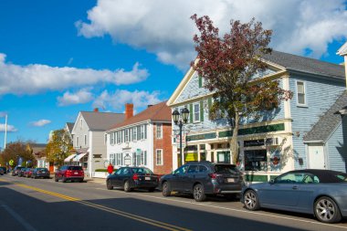 Tarihi ticaret binası Plymouth, Massachusetts MA, ABD 'nin tarihi şehir merkezinde 57 Court Caddesi' nde.. 