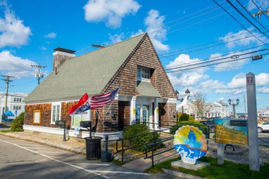 Plymouth Ziyaretçi Bilgi Merkezi tarihi şehir merkezi Plymouth, Massachusetts MA, ABD. 