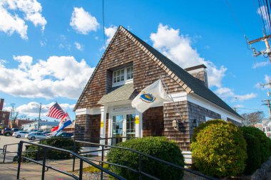 Plymouth Ziyaretçi Bilgi Merkezi tarihi şehir merkezi Plymouth, Massachusetts MA, ABD. 
