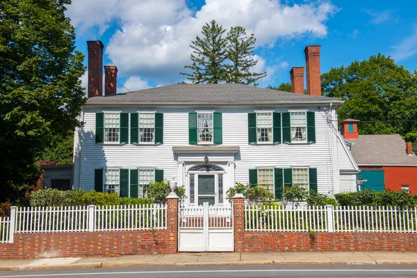 Elijah Stearns Mansion Fue Construido 1800 Great Road Distrito Histórico — Foto de Stock