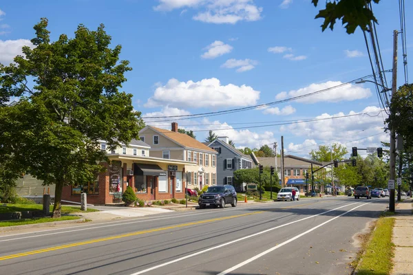 Great Road Historic District Town Center Bedford Massachusetts Usa — Stock Photo, Image