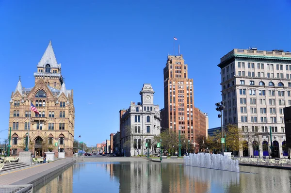 Syracuse Savings Bank Building, Gridley Building, State Tower Building and Onondaga County Savings Bank at Clinton Square in Syracuse, New York NY, USA.