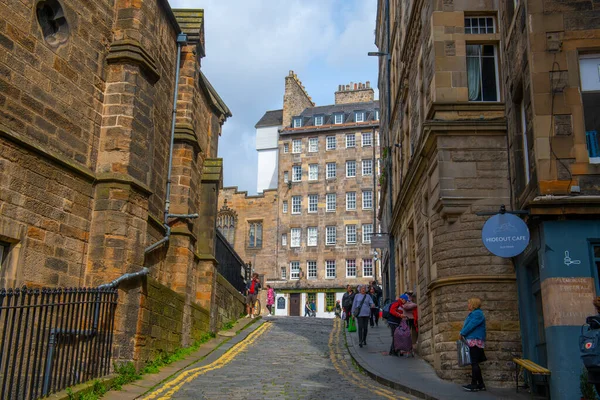 Upper Bow Buildings Lawnmarket Royal Mile Old Town Edinburgh Scotland — Stok fotoğraf