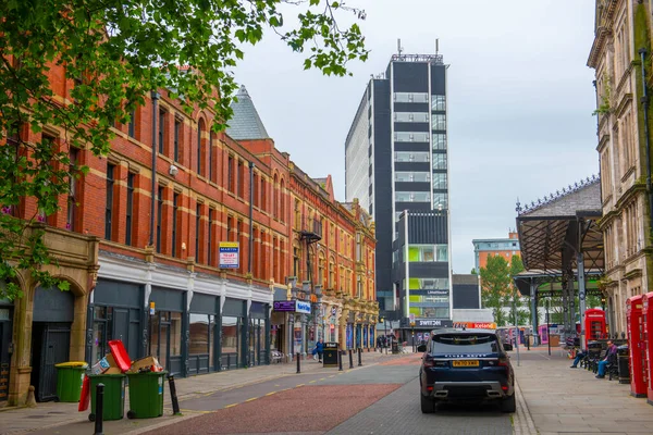 Historic Commercial Building Market Street Historic City Centre Preston Lancashire — Foto de Stock