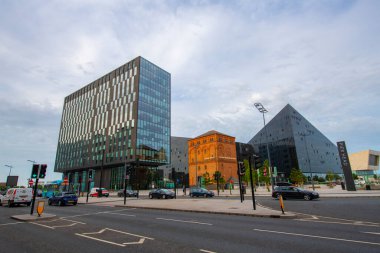 Open Eye Gallery in a modern building on Pier Head in Liverpool Maritime, Merseyside, UK. Liverpool Maritime Mercantile City is a UNESCO World Heritage Site. 