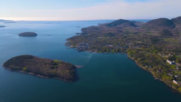 Park Narodowy Acadia Widok Góry Cadillac Tym Miasto Bar Harbor — Wideo stockowe