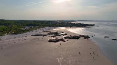 Wingaersheek Sahili hava manzarası Gloucester, Cape Ann, Massachusetts, MA, ABD.