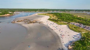 Wingaersheek Sahili hava manzarası Gloucester, Cape Ann, Massachusetts, MA, ABD.