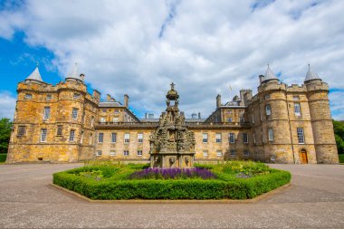 Holyrood Palace was built in 1671, is located at the bottom of Royal Mile in Old Town Edinburgh, Scotland, UK. Old town Edinburgh is a UNESCO World Heritage Site since 1995. 