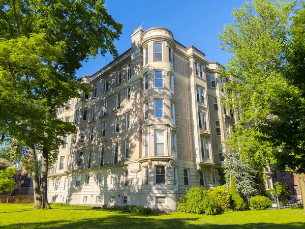 Historic residence building at 73 Hemenway Street at Fenway district in city of Boston, Massachusetts MA, USA.