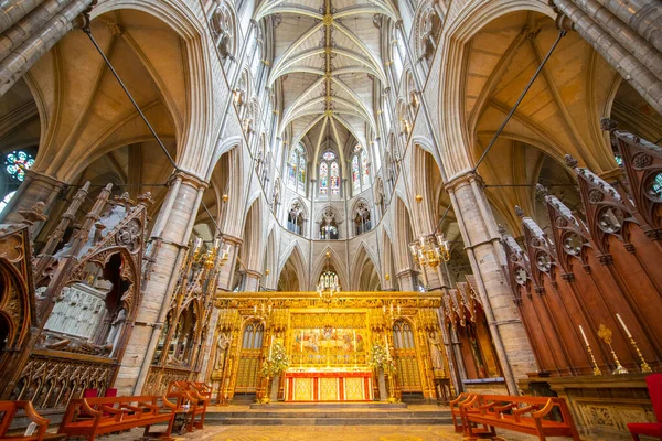 고트족 스타일의 웨스트민스터 사원의 성당은 웨스트민스터 Palace Westminster 런던에 위치해 — 스톡 사진