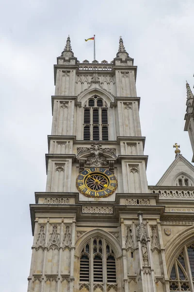 Abadia Westminster Com Estilo Gótico Está Localizada Lado Palácio Westminster — Fotografia de Stock