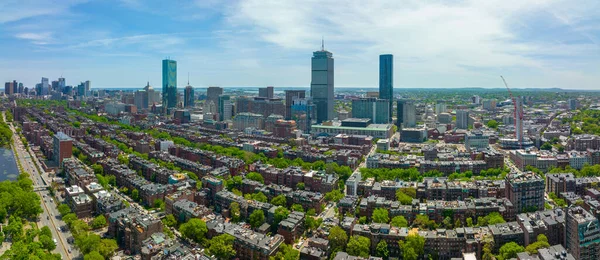 Boston Back Bay 스카이라인 John Hancock Tower Prudential Tower Four — 스톡 사진