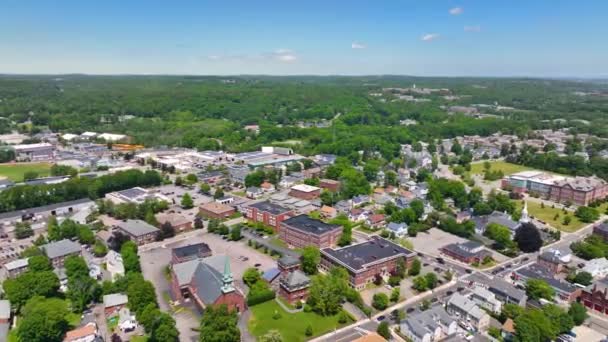 Waltham City Hall Historic Francis Cabot Lowell Mill Next Charles — Stockvideo