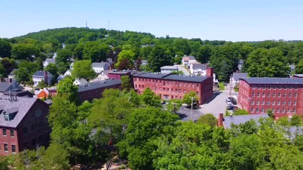 Amesbury Storico Centro Vista Aerea Sulla Main Street Tra Cui — Video Stock