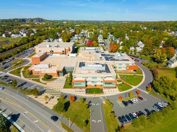 Winchester High School Luftaufnahme Der Skillings Road Winchester Massachusetts Usa — Stockfoto