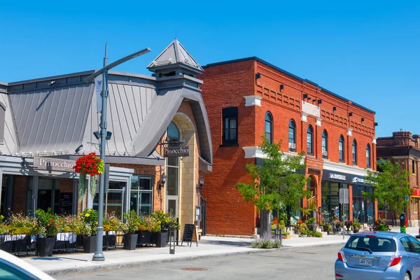 Historic Commercial Buildings Rue Principale Street Downtown Magog Quebec Canada — Stock Photo, Image