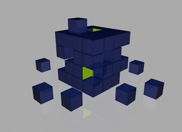 Puzzle cub — Fotografie, imagine de stoc