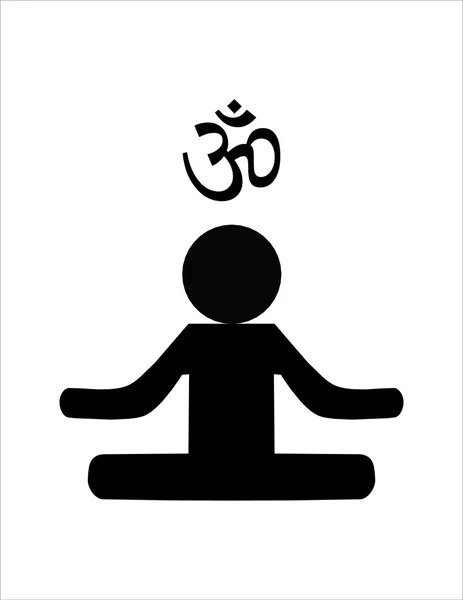 Yoga OM symbole — Image vectorielle