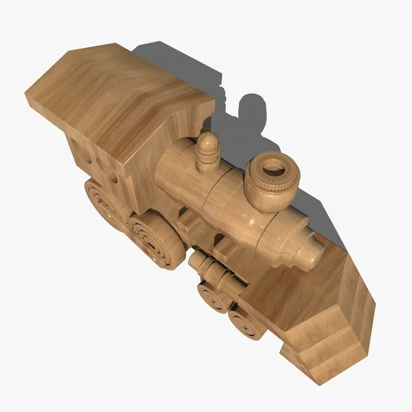 Деревянный поезд — стоковое фото