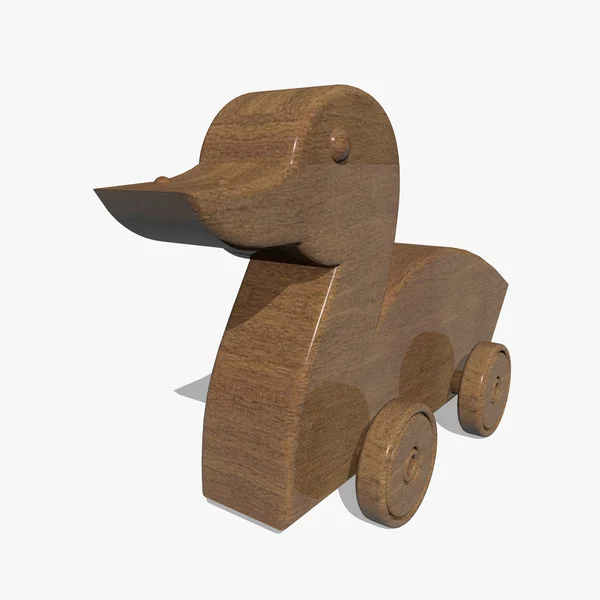 Pato de brinquedo de madeira — Fotografia de Stock