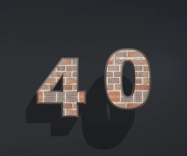Numer 40 — Zdjęcie stockowe