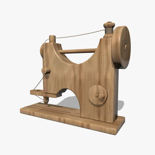 Houten naaimachine — Stockfoto