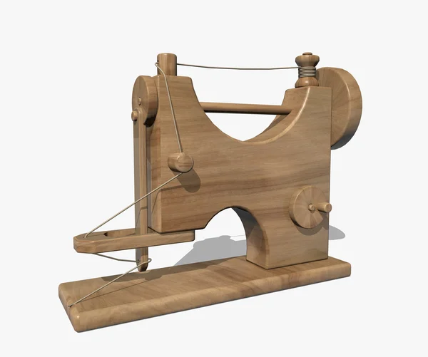 Houten naaimachine — Stockfoto